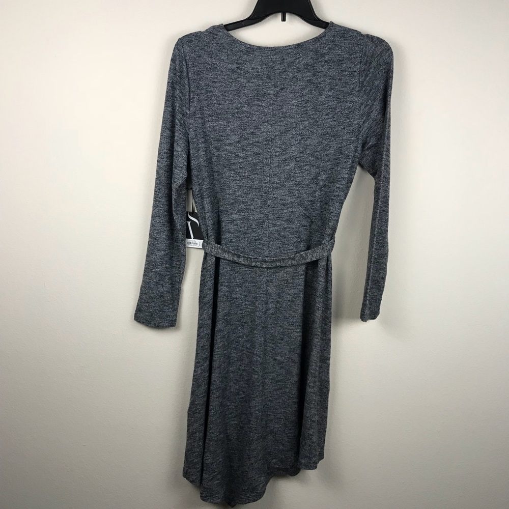 Simply Vera Shift Dress Faux Wrap LS Asymmetrical - Picture 5 of 8